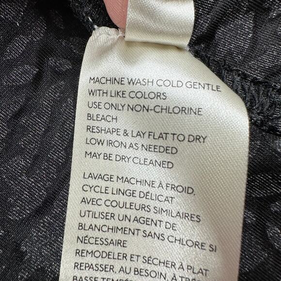 We the Free Top Womens XS Black Teddy Cheetah Burnout Velvet Edgy Contemporary - Picture 8 of 11